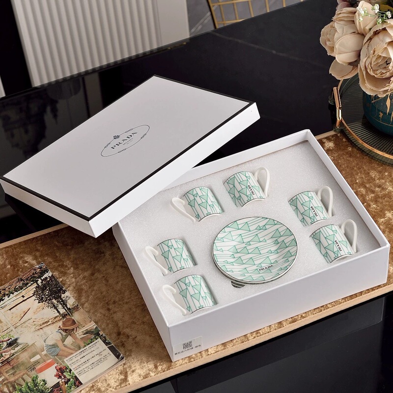 New High-Quality Bone China Tea Cup, Simple Turkish Espresso Cup, Middle Eastern Best-Selling Cup Gift Box Set