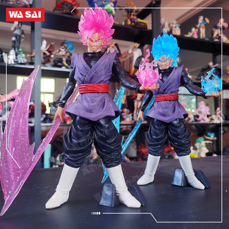 Dragon Ball Super Saiyan Dark Goku Light Peach Zamas Two-color Hand-made Model Ornaments Around