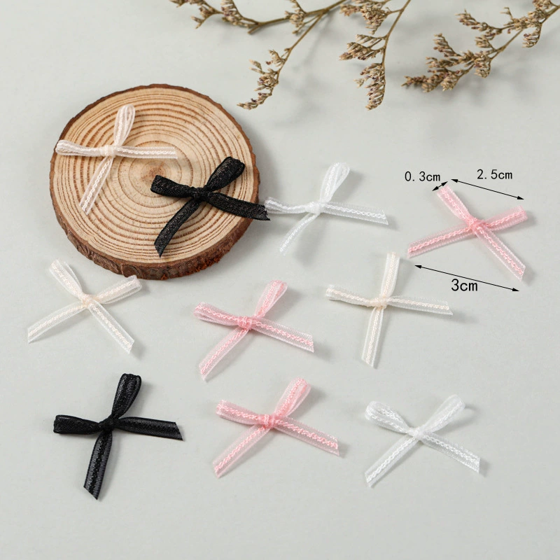 Прямые продажи с фабрики, кружевные одноточечные маленькие бантики, носки, ювелирные аксессуары, аксессуары для маникюрного банта из органзы