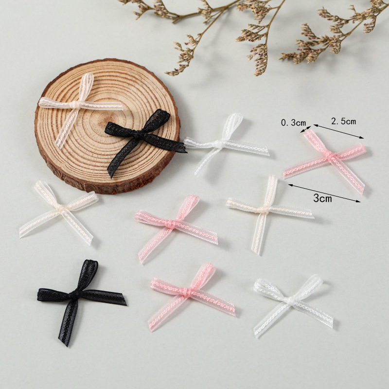 Factory Direct Sales Lace One-point Small Bow Intimates Socks Jewelry Accessories Organza Manicure Bow Accessories