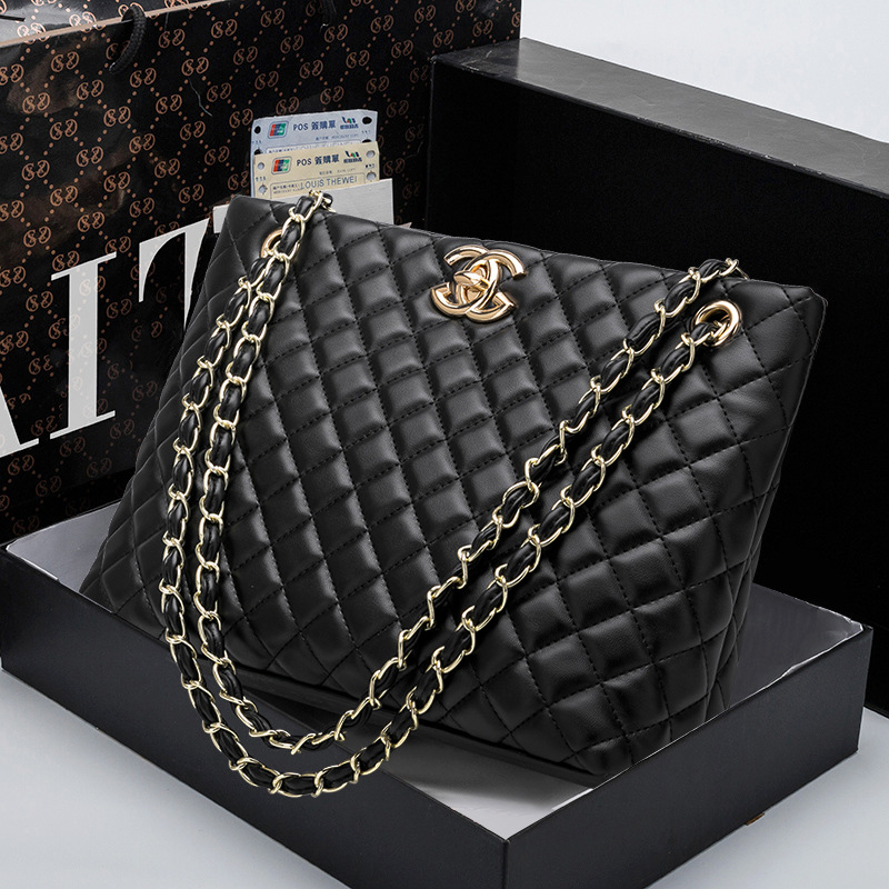 Women's 2025 New Korean Style Versatile Lambskin Quilted Chain Bag Soft Leather Bucket Shoulder And Crossbody Bag - Thumbnail 8