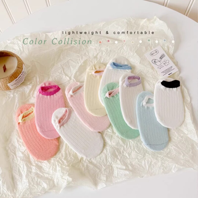 Children's Socks Summer Thin Dopamine Baby Socks Spring and Summer Boys and Girls Summer Spring and Autumn Breathable Trendy Cotton Socks