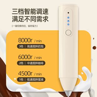 Handheld Electric Milk Frother Coffee Frother Household Milk Frother Milk Whipping Stick Mixer Milk Cap