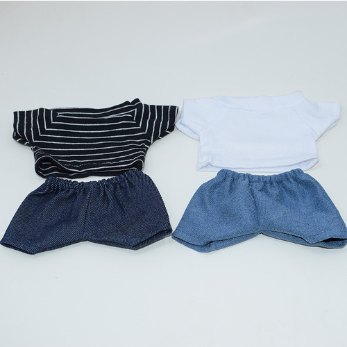 15/20cm doll clothes star doll clothes accessories short-sleeved pants clothes 20cm cotton doll clothes