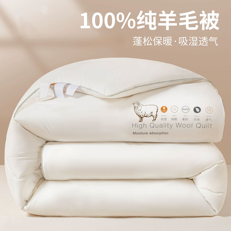 Wool Quilt Core 100 Pure Wool Winter Quilt Cashmere Quilt Thickeneded Warm Dormitory Single Cotton Quilt Spring & Fall Quilt Wool Quilt Core 100 Pure Wool Winter Quilt Cashmere Quilt Thickeneded Warm Dormitory Single Cotton Quilt Spring & Fall Quilt