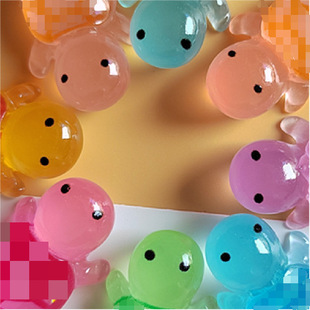 Luminous Turtle DIY Jewelry Small Turtle Printed Blind Bag Accessories Mini Resin Decorative Ornaments Simulated Turtle