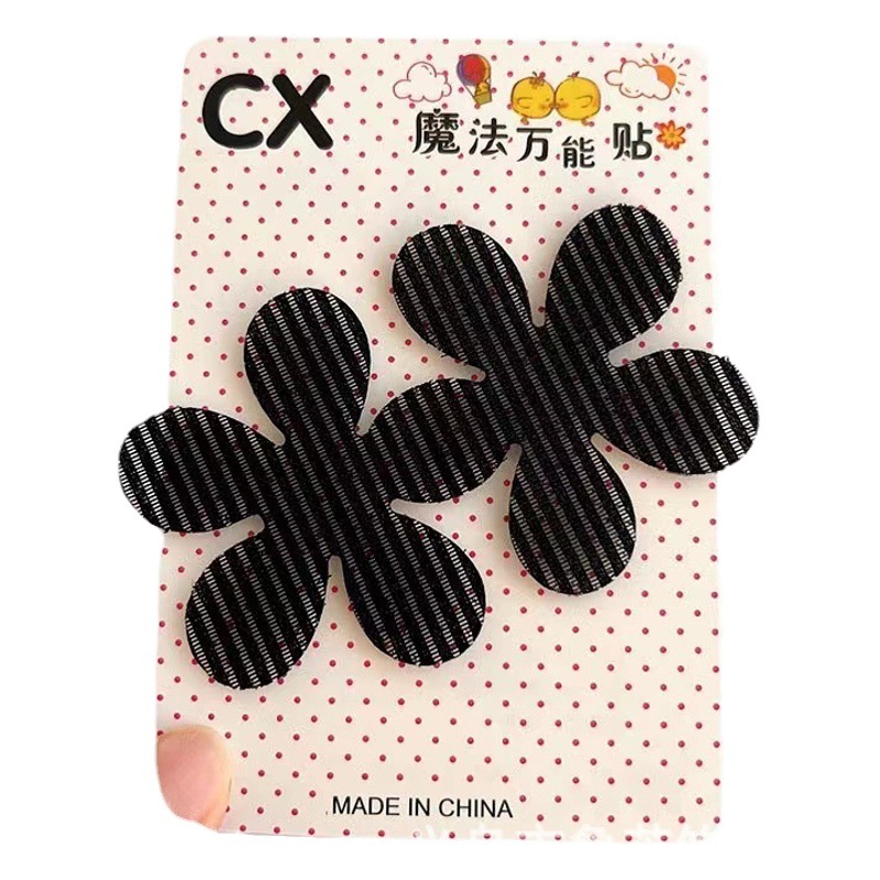 Black Velcro Bangs Stickers Summer Broken Hair Artifact Headdress Broken Hair Stickers Sticky Post Magic Stickers Women's Hair Accessories