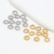 18K Real Gold Threading Closed Ring Connecting Ring Finishing Double Hole Pig Nose Ring Gold-Plated DIY Necklace Bracelet Accessories B06