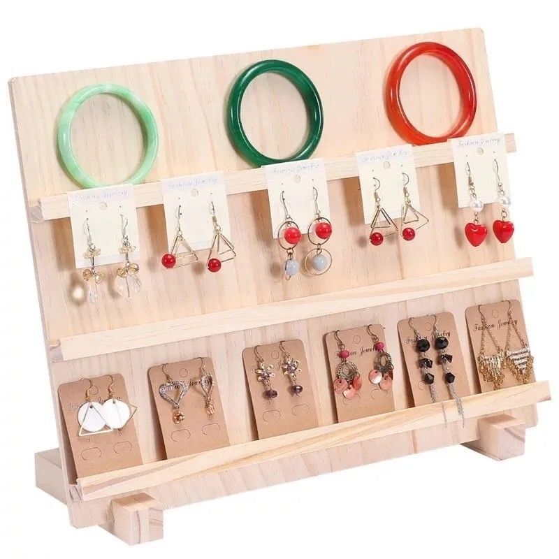 Log Manicure Wearable Nail Stand Earrings Cardboard Display Stand Earrings Earrings Display Stand Counter Stall Large Capacity