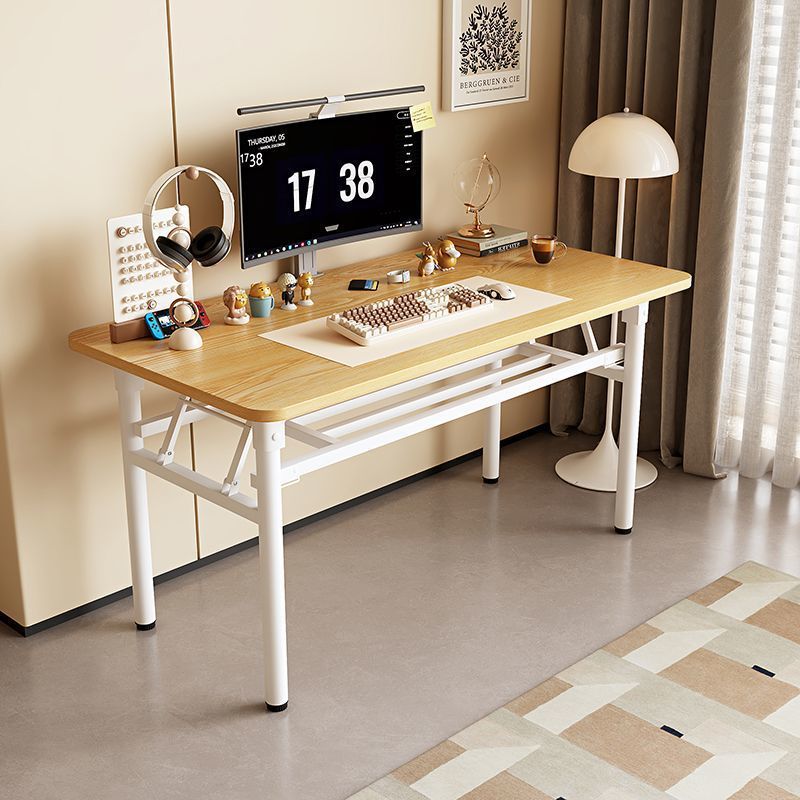 노란색 나뭇결 색상 이중 레이어 둥근 다리 흰색 프레임 두꺼운 버전