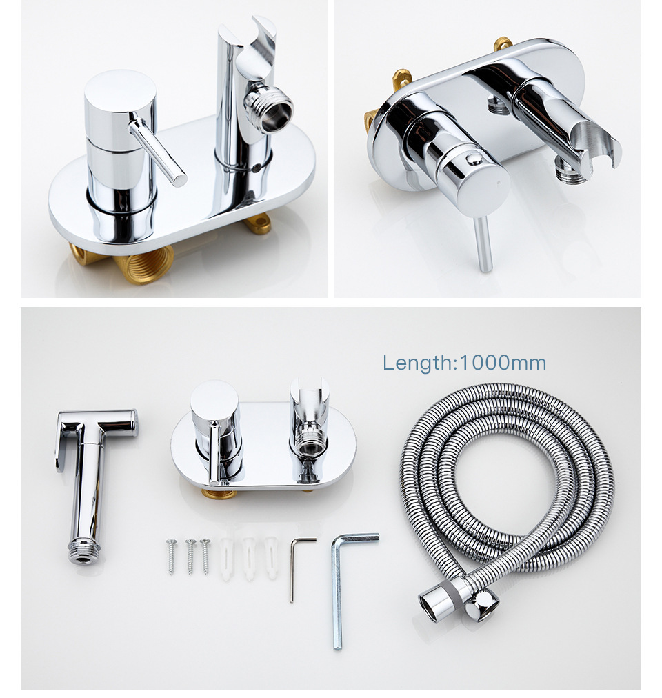 Cross-border toilet spray gun faucet concealed shower head alloy bidet spray gun Toilet companion bathroom mixing valve undefined