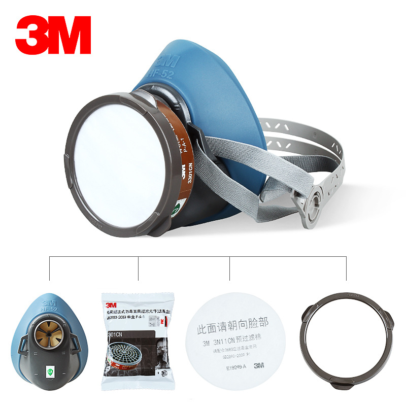 3M máscara de gas máscara de polvo industrial polvo químico spray pintura decoración pesticida gas ácido máscara de silicona