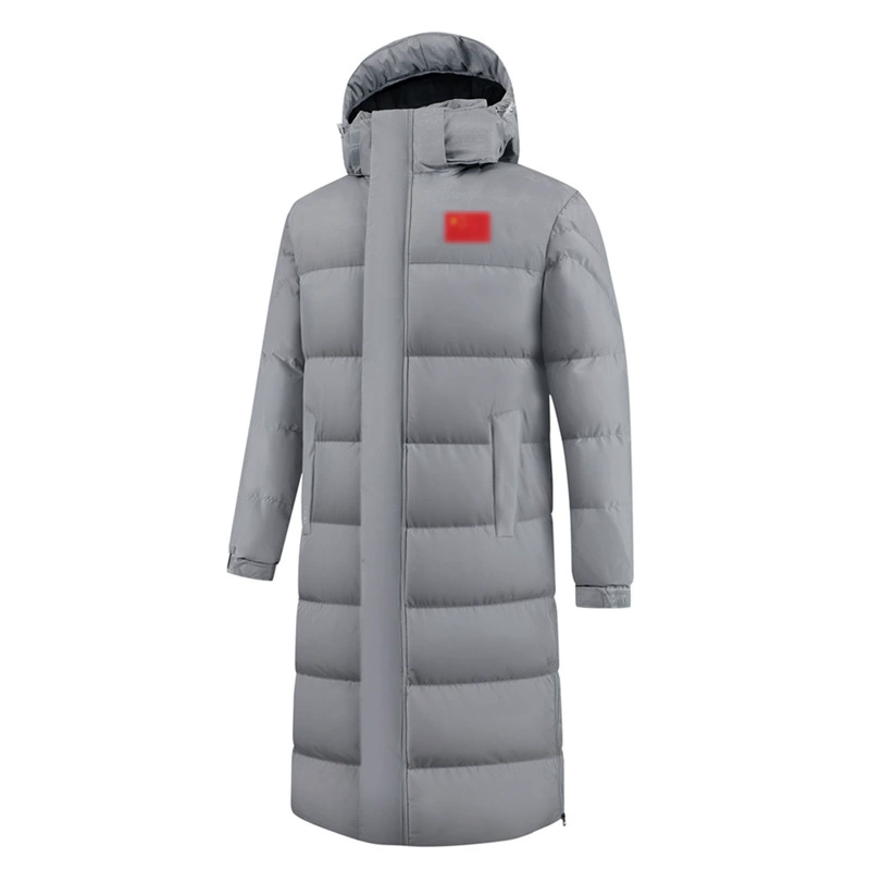 2024 осень и зима новый светящийся боковой молния длинная бархатная ватная одежда родитель-ребенок холодное теплое пальто зимняя тренировочная одежда