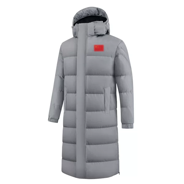 2026 Autumn and Winter New Style Luminous Side Zipper Long Fleece-Lined Cotton Jacket Parent-Child Cold-Proof Warm Coat Winter Training Wear