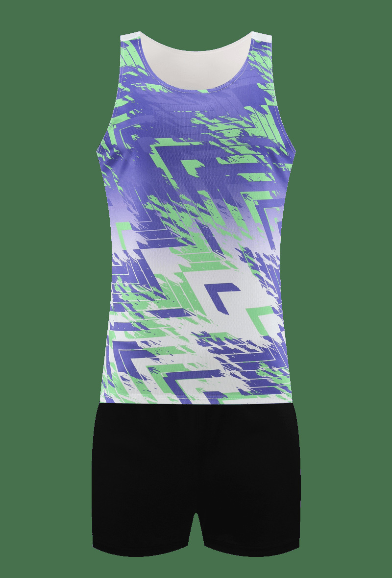 Trajes deportivos de atletismo, trajes de entrenamiento de voleibol de verano para hombres y mujeres, trajes de tenis de mesa, trajes de bádminton, impresión de fluorescencia de secado rápido