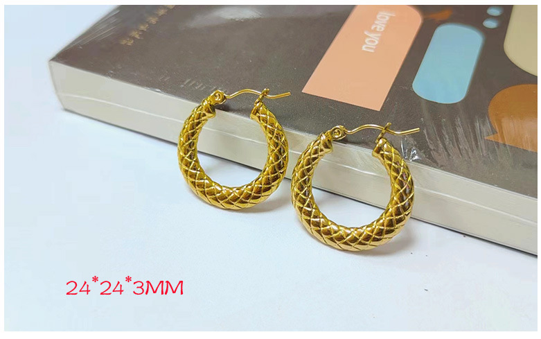 1 Pair Ins Style U Shape Geometric Plating Stainless Steel 18k Gold Plated Earrings display picture 2