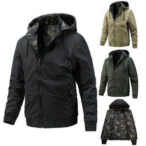 Detachable Hooded Jacket double sided fashion cotton jacket Korean version