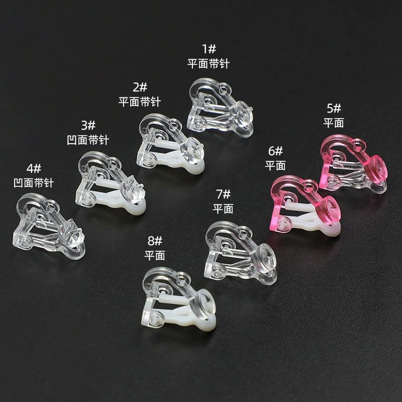 Невидимая прозрачная смола зажим для ушей DIY ювелирные аксессуары безболезненные серьги иглы чаши без отверстия для уха U клип серьги оптом