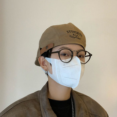 日系复古简约刺绣前进帽男街头反戴英伦风显脸小文艺报童画家帽女