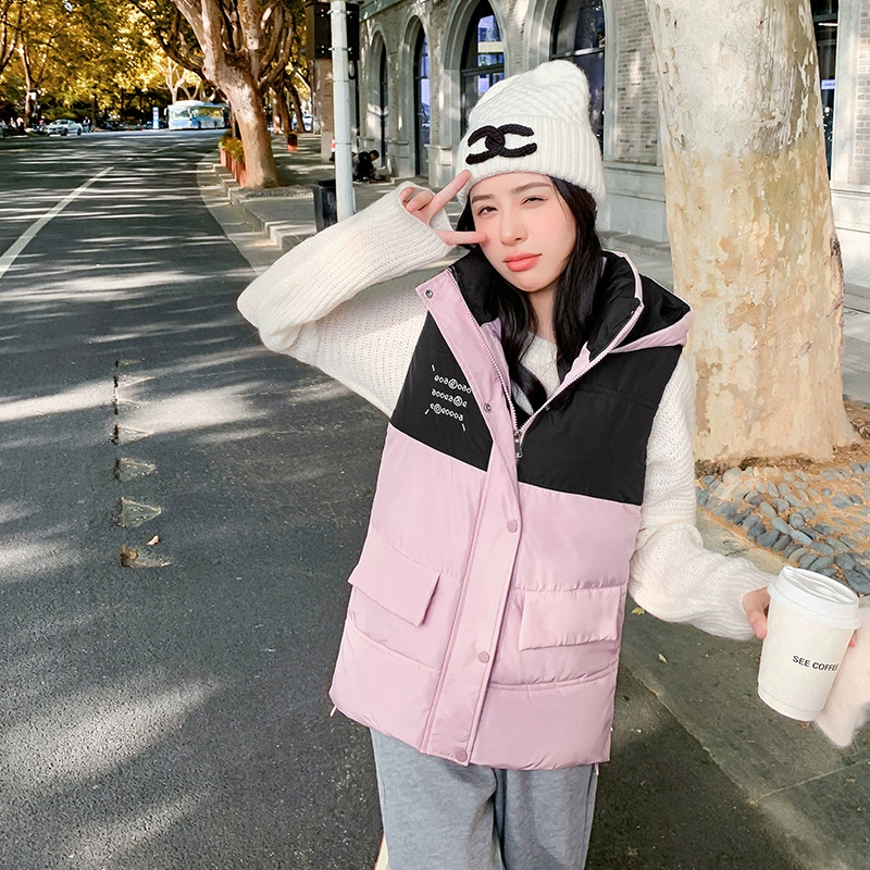 Южная Корея осень и зима 2023 новая пуховая куртка с хлопковым подкладом, женская утепленная свободная строчка, верхняя одежда, модное хлебное пальто