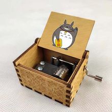 动漫龙猫卡通周边八音盒古典手摇音乐盒精品摆件复古木质音乐盒