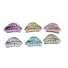 时尚定制网红树叶怪手夹电镀亮色大号洗澡夹抓夹后脑勺鲨鱼夹