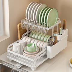 国境を越えたキッチンテーブルの水たまり棚は、一体折り畳み二重食器棚を取り付けないで、折り畳み可能な水杯食器棚