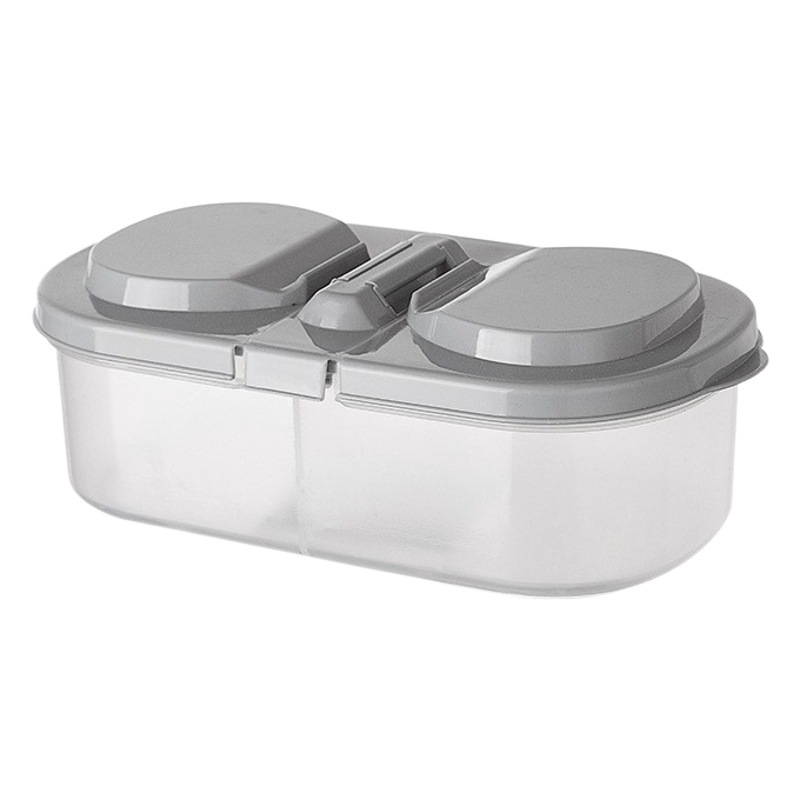 Doble-rejilla cubierta cocina alimentos granos sellados tarro multifuncional cocina refrigerador caja de almacenamiento de plástico