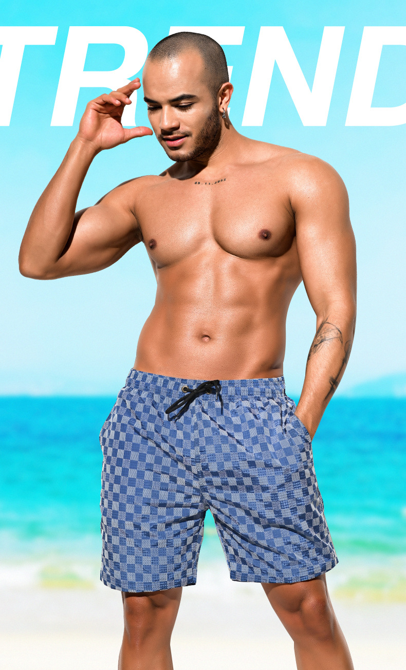 Desmiit Beach Pants Swim Trunks - Blue