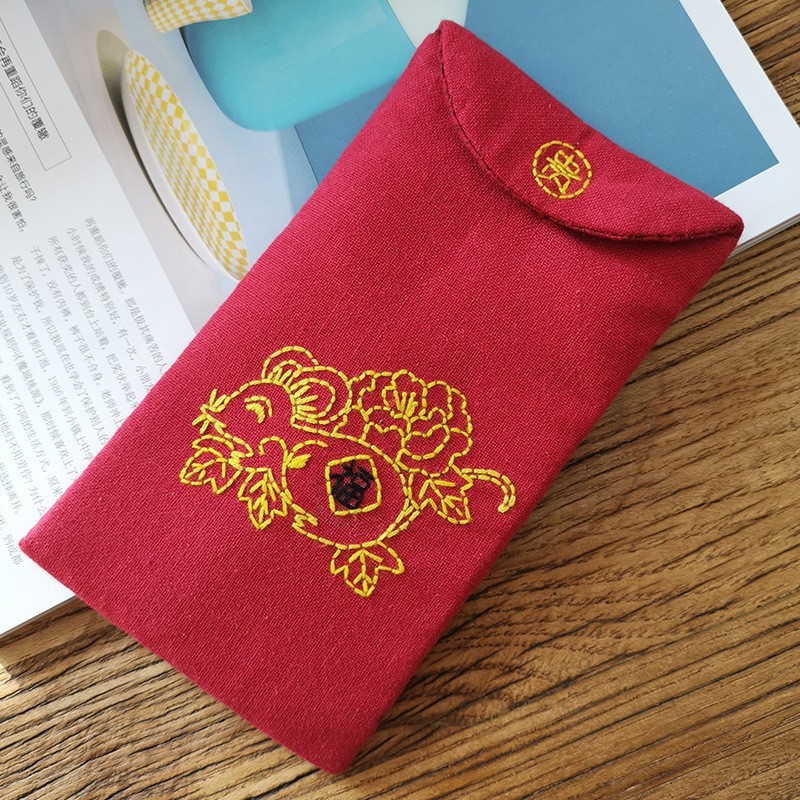 Nuevo bordado hecho a mano DIY bolsa de teléfono móvil de estilo europeo tridimensional bordado material de la tela paquete kit principiante