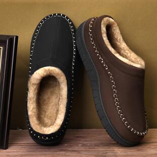 X 21955 Fleece Non-slip Mens Slippers �ӽq������ʿ����