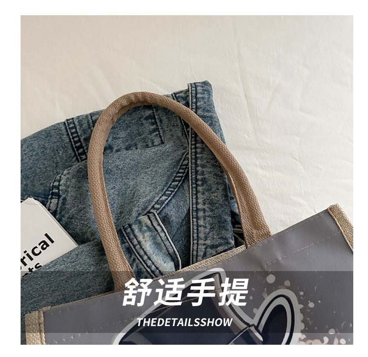 New fashionable skull canvas bag, women's large-capacity tote bag, single-shoulder bag for classes, 2024 fashionable tote bag undefined