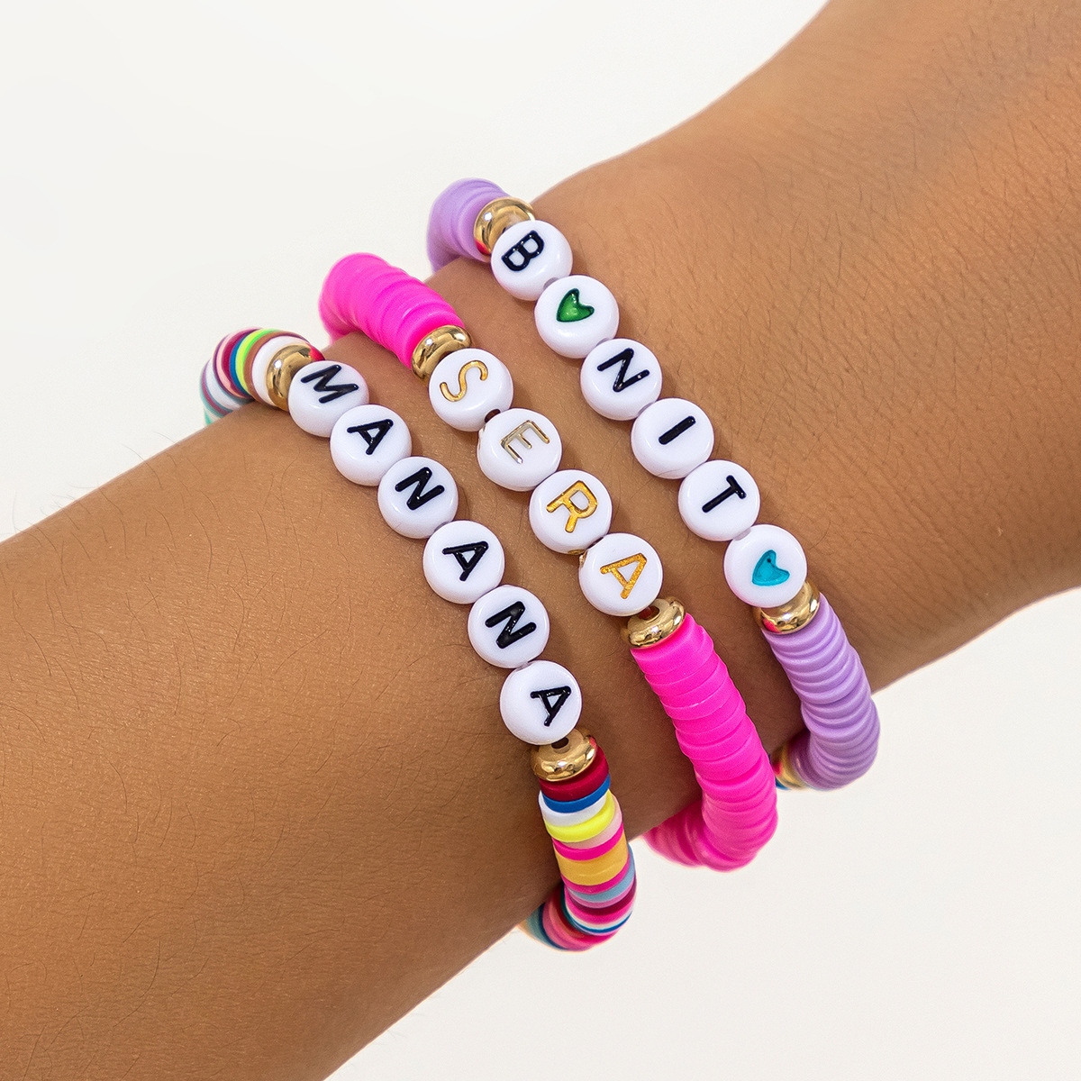 Simple Style Letter Soft Clay Women's Bracelets display picture 12