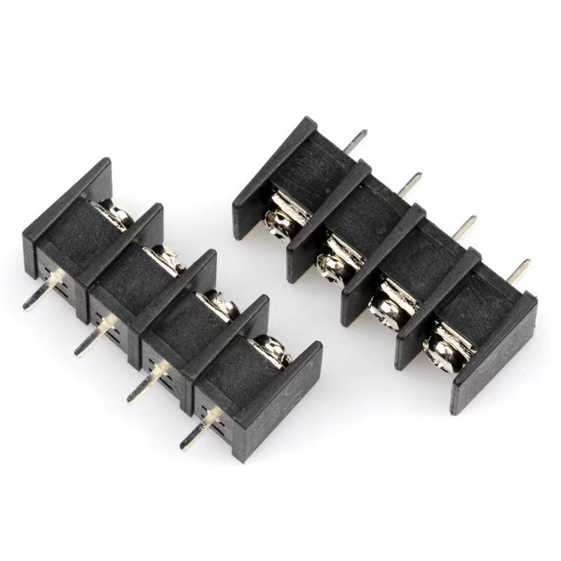 栅栏式接线端子黑色 2P/3P/4P/5P/6P 脚距10MM 中间脚 300V 30A