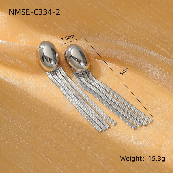 Fashionable geometric universal trend earrings with tassels…