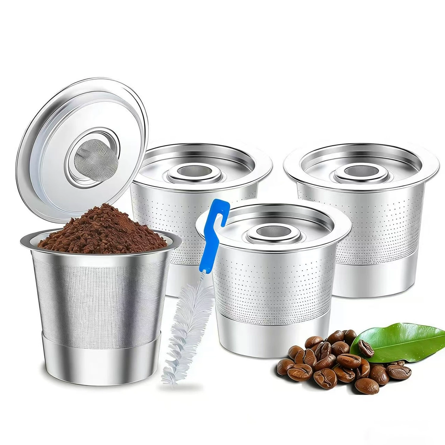 Coffee capsule, coffee machine stainless steel