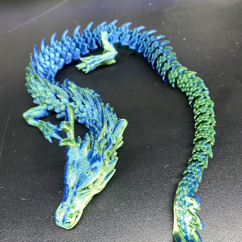 레이저 블루 그린-[소형 40cm PLA 친환경 소재] 드래곤 수염 없음