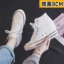 秋季新款内增高高帮帆布鞋