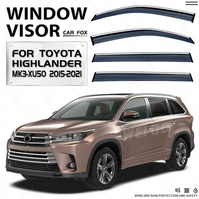 Rain shield Car Window Rain and - standard-packing-without-logo-highlander4pcsmk3-xu50-2015-2021pcrain-shield-with-bright-strips