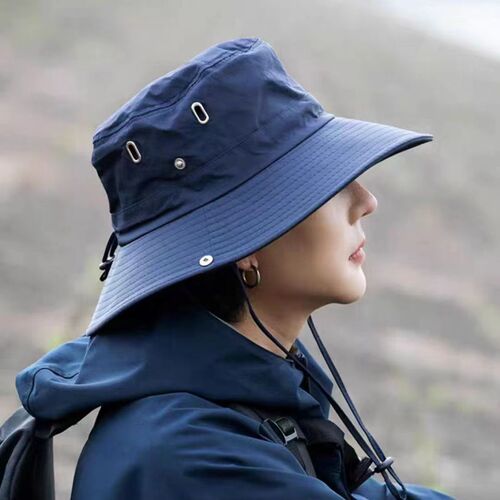 Summer New Thin Large Brim Waterproof Sun Hat Breathable Quick Dry Fisherman Hat Outdoor Fishing Men's Hat Wholesale