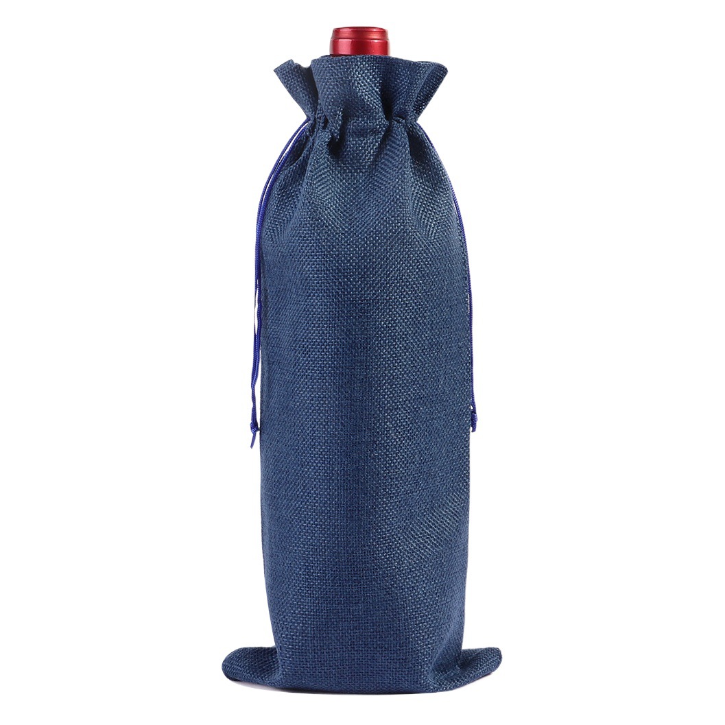 Bolsa de vino de lino exclusivo transfronterizo traje Champagne bolsa de embalaje de vino bolsa de botella de vino de lino bolsa de embalaje al por mayor