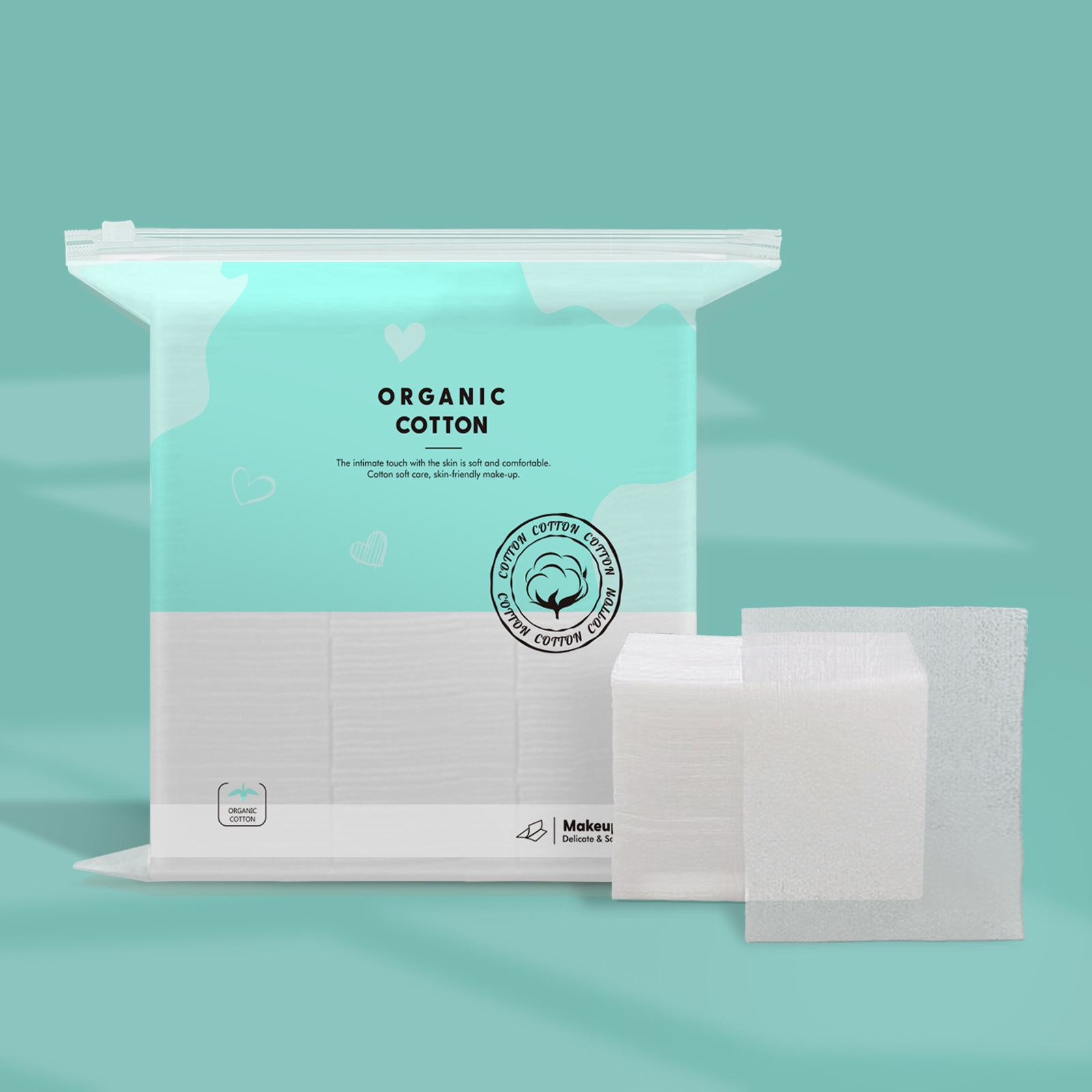 Algodón de algodón grueso para la cara, algodón de limpieza de la cara, salón de belleza a granel, algodón de limpieza grueso, 222 piezas