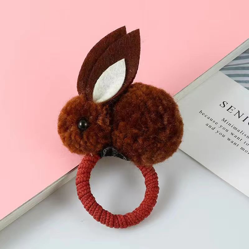 Brown rabbit hair circle