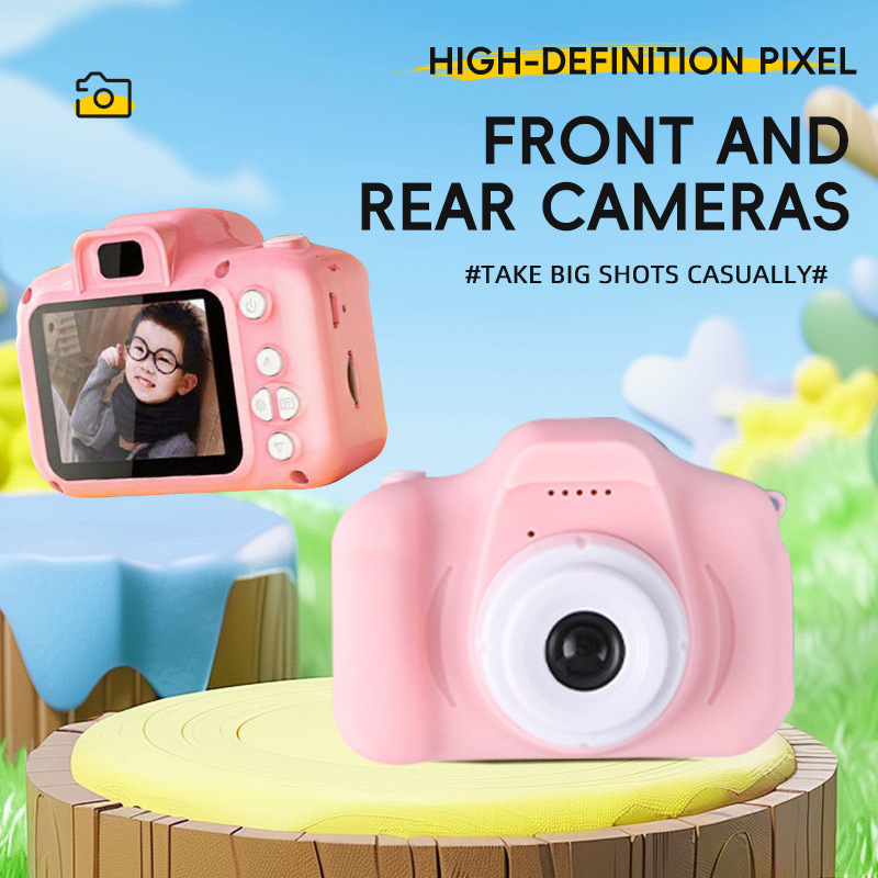 Transfronterizo X2 cámara infantil puede tomar fotos y grabar video mini cámara de dibujos animados juguetes de niños HD fotocamera Liquid