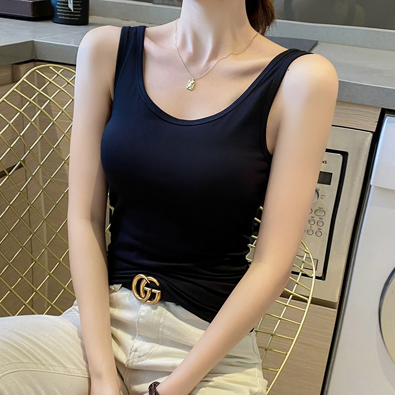 Pure Cotton Slim-Fit Tank Top for Women, Suitable for Summer, Can Be Worn as an Inner Layer or Outerwear, Sleeveless Versatile Women's Top, Can Be Worn as a Base Layer or Outerwear Pure Cotton Slim-Fit Tank Top for Women, Suitable for Summer, Can Be Worn as an Inner Layer or Outerwear, Sleeveless Versatile Women's Top, Can Be Worn as a Base Layer or Outerwear
