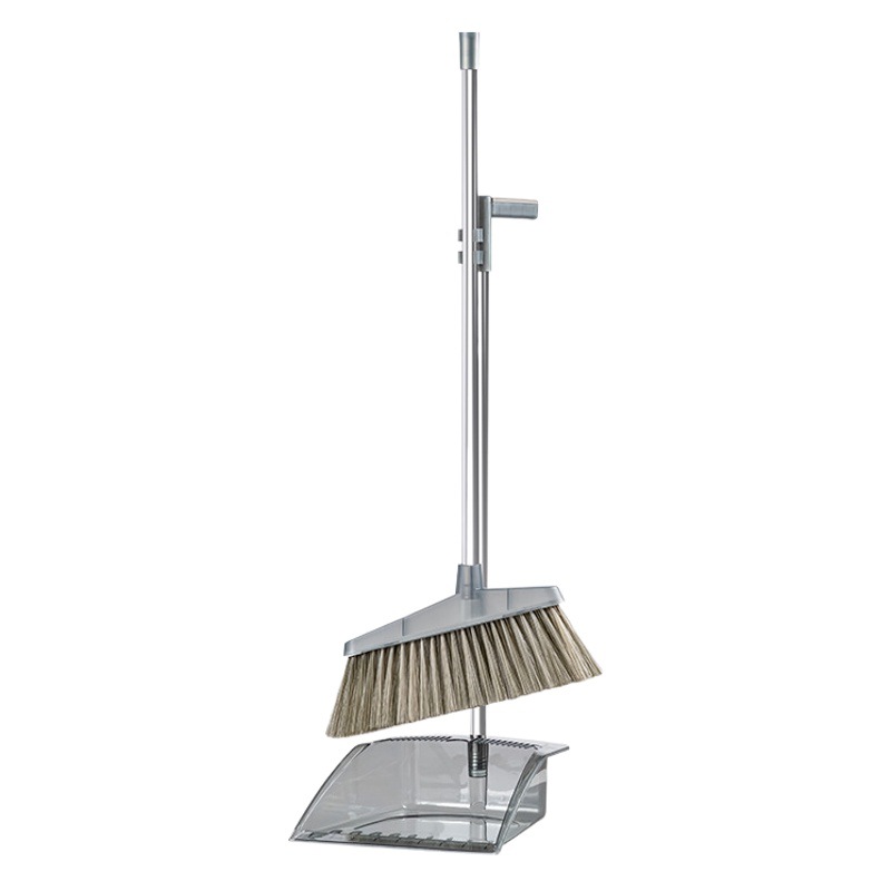 Broom and Dustpan Set, Thickened, Transparent, High-End Cleaning Broom and Dustpan Set, Household Broom Wholesale