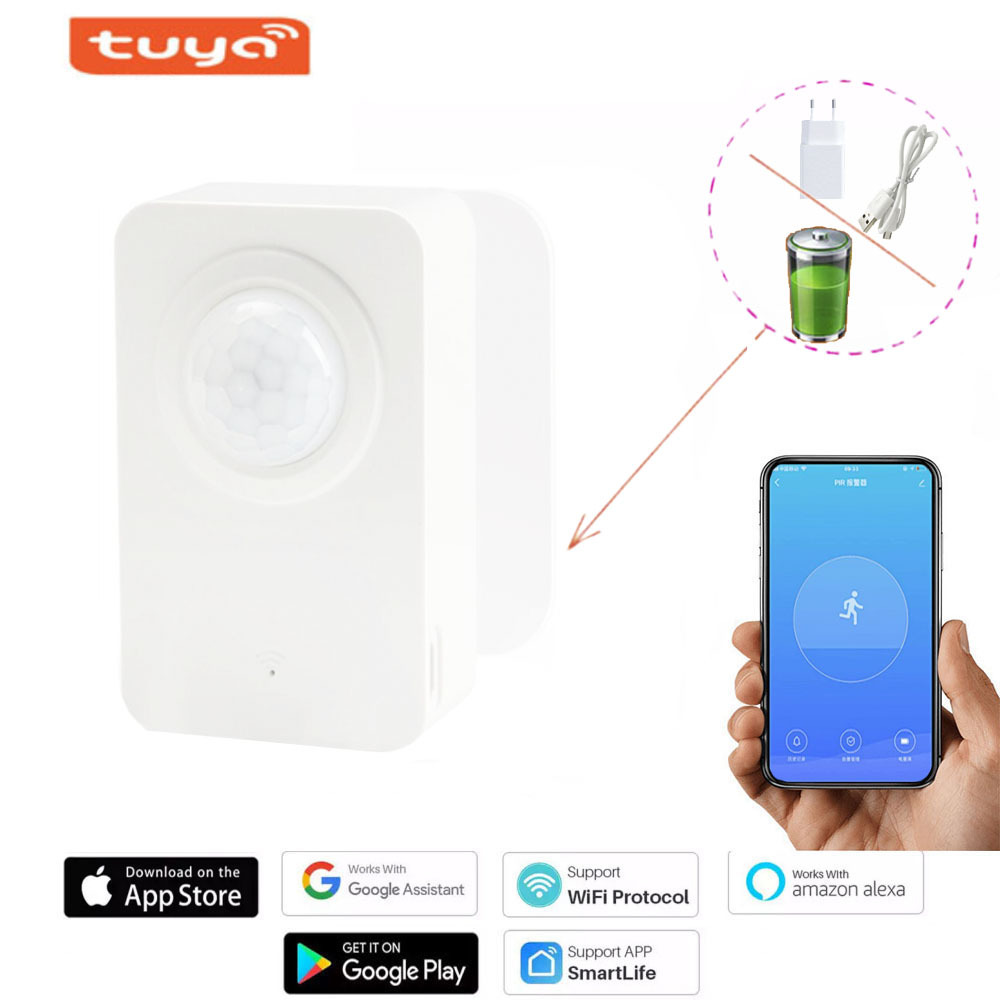 PIR Motion sensor wifi人体红外探测器涂鸦红外报警器红外报警器
