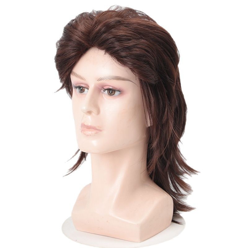 クロスボーダーヨーロッパとアメリカのかつらヘアファッションメンズウィッグふわふわショートヘア機械製化学繊維かつらヘッドギアメンズウィッグ|undefined