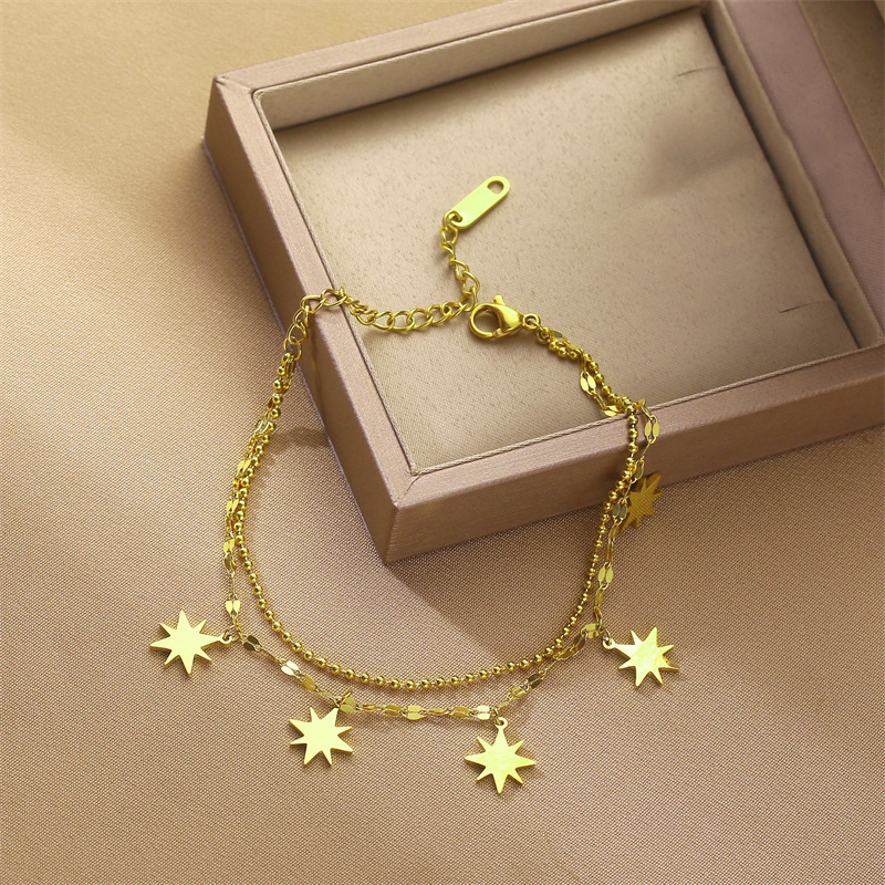 Corea del Sur Dongdaemun moda pulsera de acero de titanio nicho mujer diseño de acero inoxidable sensación de alta calidad joyas de pulsera transfronteriza universal
