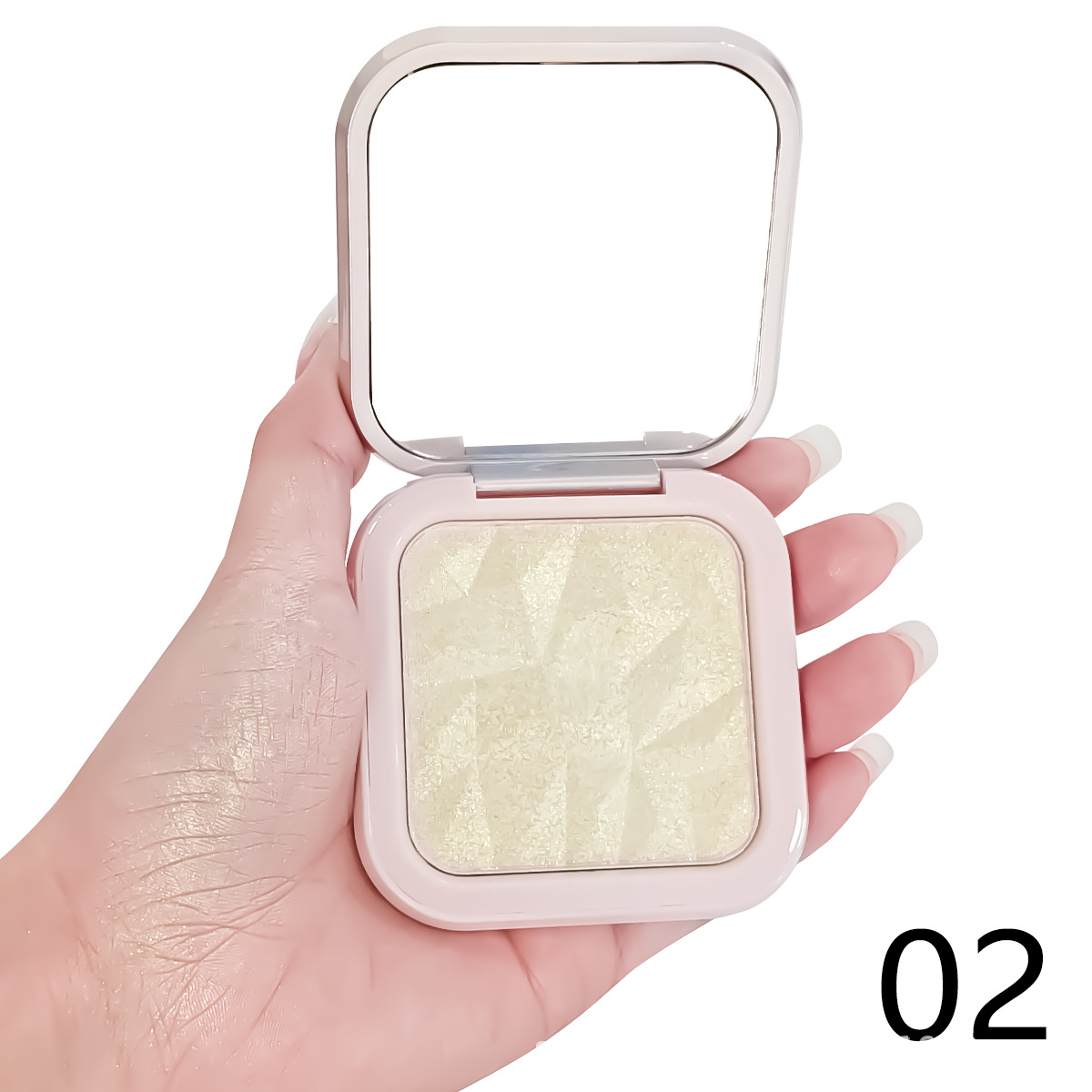 Maquillaje de belleza monocromático estereoscópico mate resaltado brillante sombra de nariz sin logotipo polvo resaltado placa de reparación